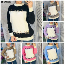 2408* мікс кольорів жіночий светр (6 од., розміри норма-напівбатал: M-XL універсальний) видача наступного дня