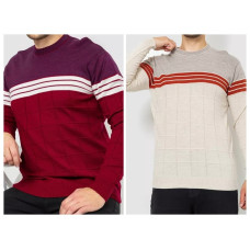 0884* вибір кольору чоловічий светр (70% акрил, 30% вовна, 3 од., розміри напівбатал: L-XXL) видача наступного дня