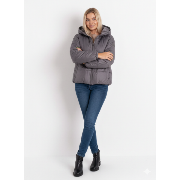 4101-6 сіра жіноча куртка-зефірка (5'TH AVENUE, синтепон, 4 од. розміри норма: 42. 44. 46. 48)