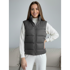 0073-6 сіра жіноча жилетка (5'TH AVENUE, синтепон, 3 од. розміри норма: 42, 44, 46)