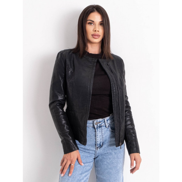 0107 чорна жіноча куртка (екошкіра, 7 од. розміри норма: S. M. L. XL. 2XL. 3XL. 4XL) видача наступного дня