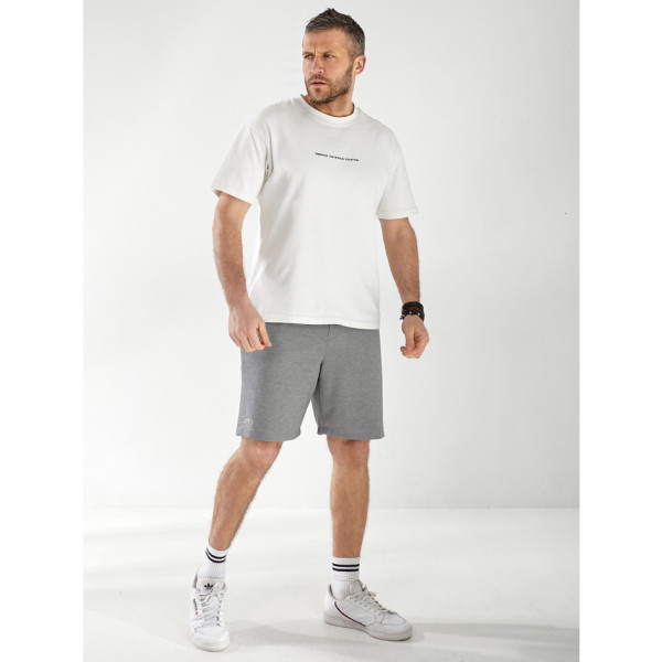 15500-60 світло-сірі чоловічі шорти (SARA, турецький трикотаж, повномірні, 6 од. розміри напівбатал: 48. 50. 52. 54. 56. 58)