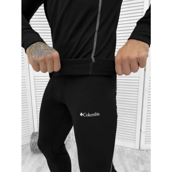 9979 чорна чоловіча термобілизна (мікродайвінг на байку, 5 од. розміри напівбатал: M. L. XL. 2XL. 3XL)