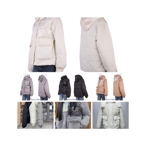 0026* вибір кольору жіноча куртка на синтепоні (4 од., розміри норма: M-2XL) видача наступного дня