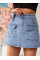 Жіночі джинсові шорти-спідниця розмірний ряд 25,26,27,28,29,30