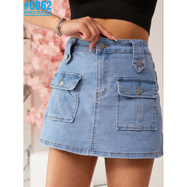 Жіночі джинсові шорти-спідниця розмірний ряд 25,26,27,28,29,30