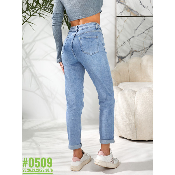 Жіночі джинси mom-fit розмірний ряд 25,26,27,28,29,30