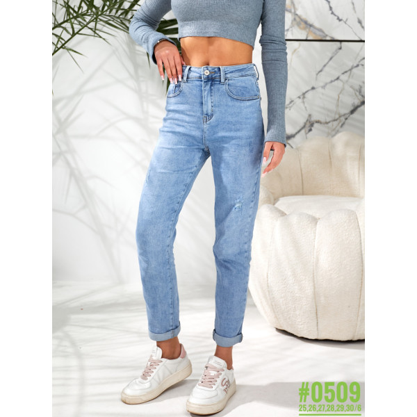 Жіночі джинси mom-fit розмірний ряд 25,26,27,28,29,30