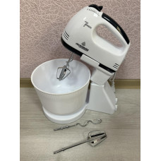 Міксер ручний стаціонарний Сrоwnbеrg СВ 7320 кухонний з чашею та підставкою з насадками, 300W