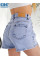 Стрейчові джинсові шорти розмірний ряд 25,26,27,28,29,30