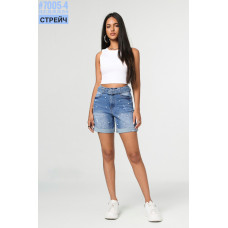 Шорти джинсові з перлинами та пояском розмірний ряд 26,27,28,29,30,31