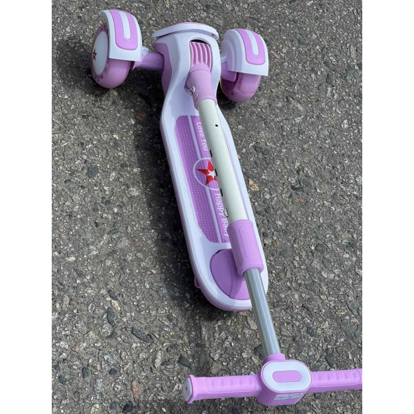 3-х колісний дитячий самокат з підсвічуванням та музикою, регульований, складаний