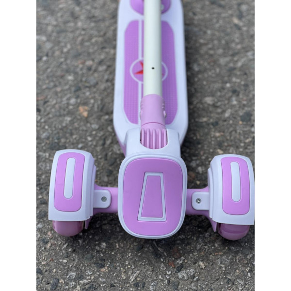 3-х колісний дитячий самокат з підсвічуванням та музикою, регульований, складаний