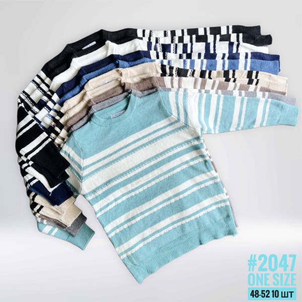 Жіночий светр з орнаментом в універсальному розмірі 46-52