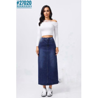 Джинсова спідниця міді розмірний ряд 28,29,30,31,32,33