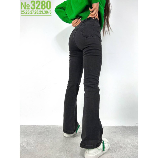 СІРІ ДЖИНСИ КЛЬОШ РОЗМІРНИЙ РЯД 25,25,27,28,29,30