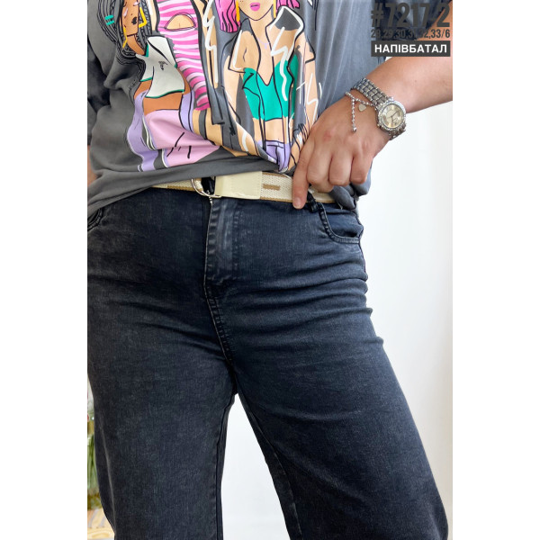 Тонкі джинси джеггінси з поясом у комплекті розмірний ряд 28,29,30,31,32,33