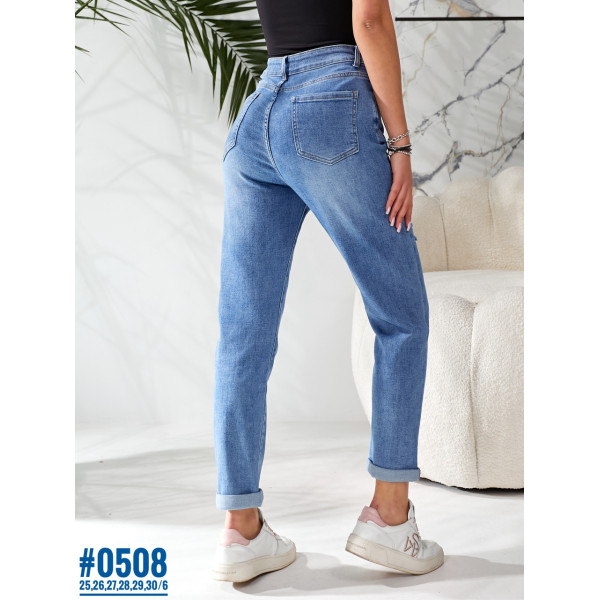 Жіночі джинси mom-fit розмірний ряд 25,26,27,28,29,30