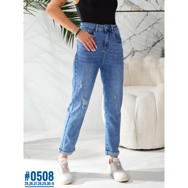 Жіночі джинси mom-fit розмірний ряд 25,26,27,28,29,30