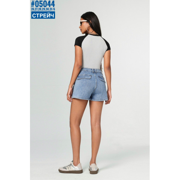 Шорти з накладними кишенями розмірний ряд  26,27,28,29,30,31