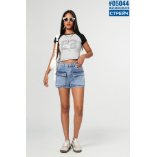 Шорти з накладними кишенями розмірний ряд  26,27,28,29,30,31