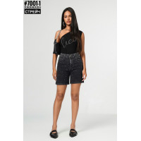 Шорти джинсові з камінцями розмірний ряд 27,28,29,30,31,32