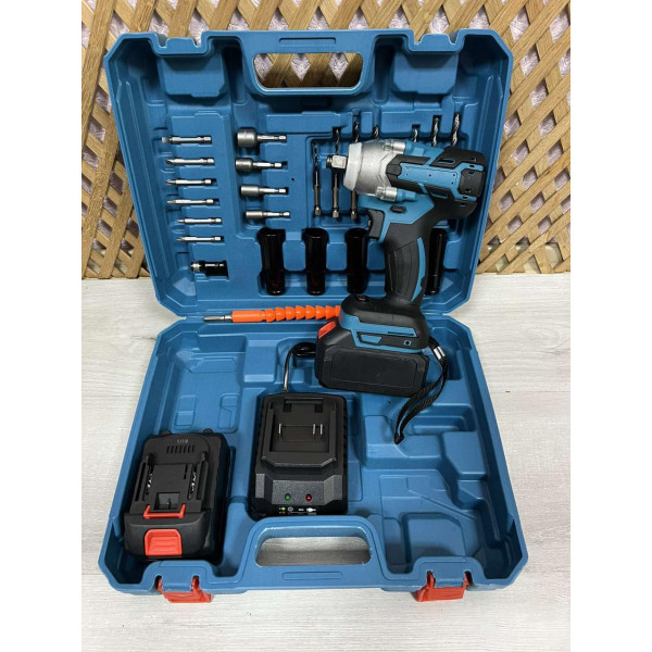 Акумуляторний ударний гайковерт із набором аксесуарів