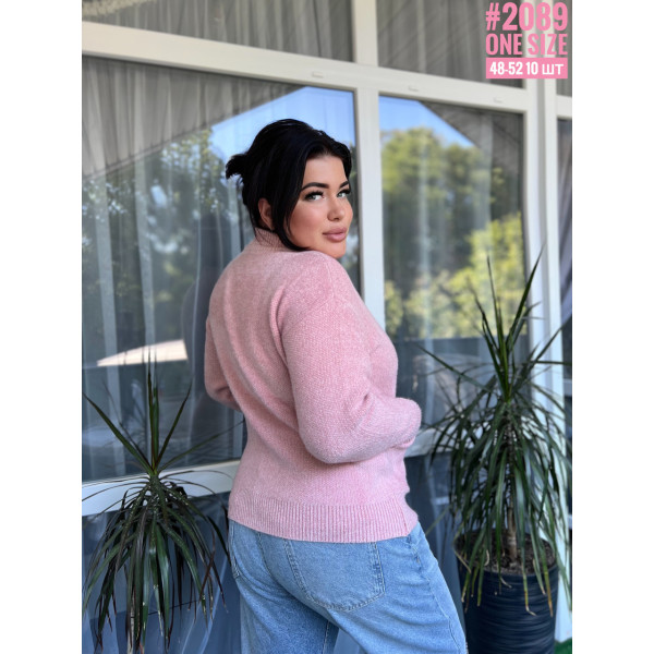 Жіноча кофта на блискавці в універсальному розмірі 46-52