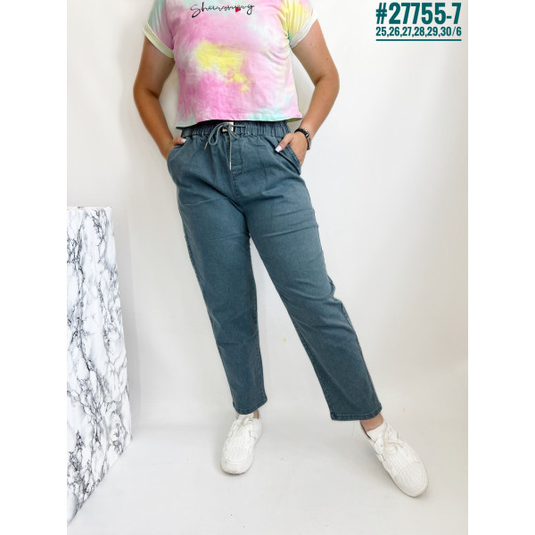 Жіночі штани у тонку смужку розмірний ряд 25,26,27,28,39,30