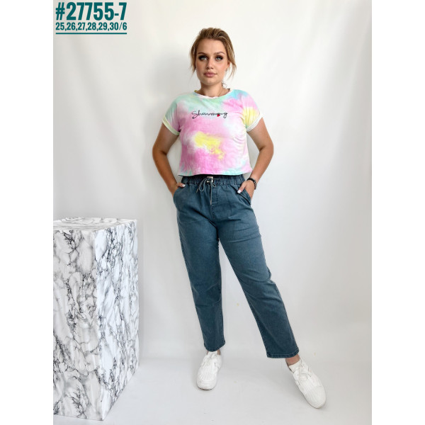 Жіночі штани у тонку смужку розмірний ряд 25,26,27,28,39,30