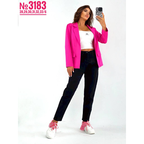 Жіночий чорний мом розмірний ряд 28,29,30,31,32,33