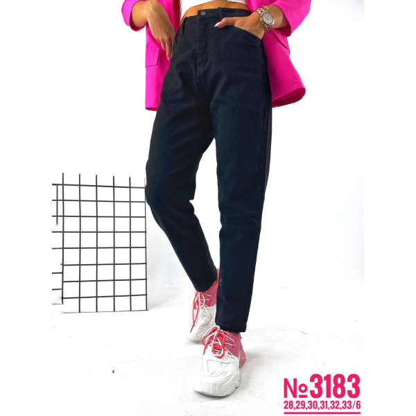 Жіночий чорний мом розмірний ряд 28,29,30,31,32,33