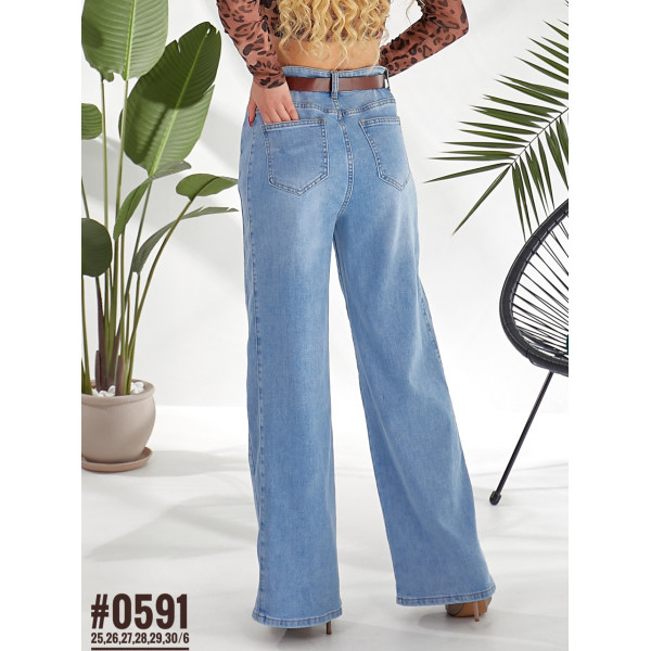 Жіночі джинси палаццо розмірний ряд 25,26,27,28,29,30