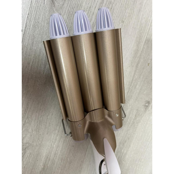 Щипці-плойка потрійна для завивки волосся з регулюванням температури Gemei