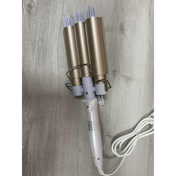 Щипці-плойка потрійна для завивки волосся з регулюванням температури Gemei