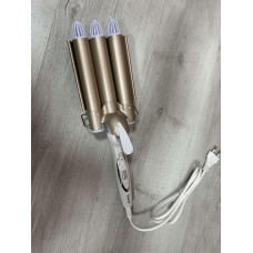 Щипці-плойка потрійна для завивки волосся з регулюванням температури Gemei