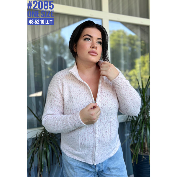 Жіноча кофта на блискавці в універсальному розмірі 46-52
