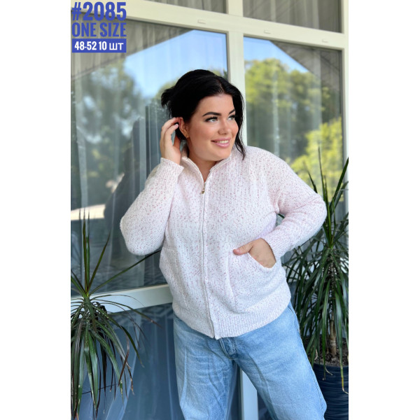 Жіноча кофта на блискавці в універсальному розмірі 46-52