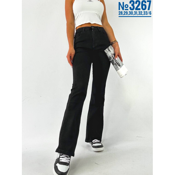 Жіночий чорний кльош розмірний ряд 28,29,30,31,32,33