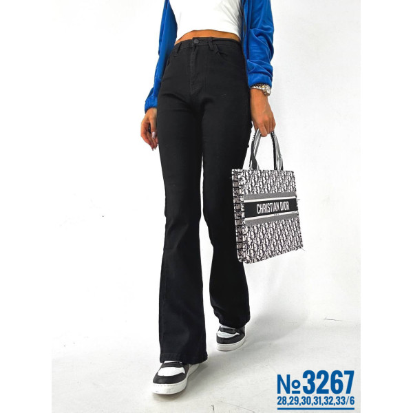 Жіночий чорний кльош розмірний ряд 28,29,30,31,32,33