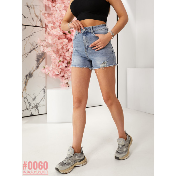 Жіночі шорти з рванкою розмірний ряд 25,26,27,28,29,30