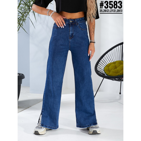 Джинси труби з розрізами розмірний ряд 25-1,26-2,27-2,28-1