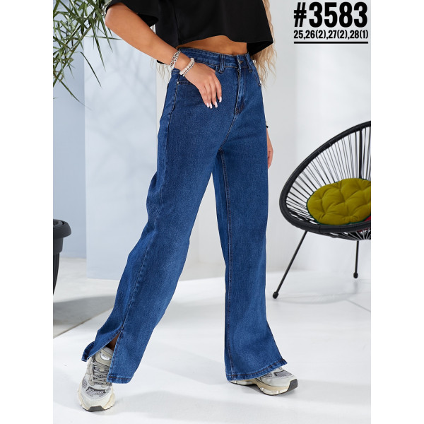 Джинси труби з розрізами розмірний ряд 25-1,26-2,27-2,28-1