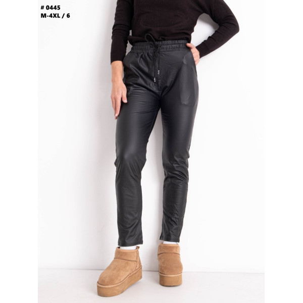 ЖІНОЧІ ДЖОГГЕРИ З ЄКОШКІРИ НА БАЙЦІ