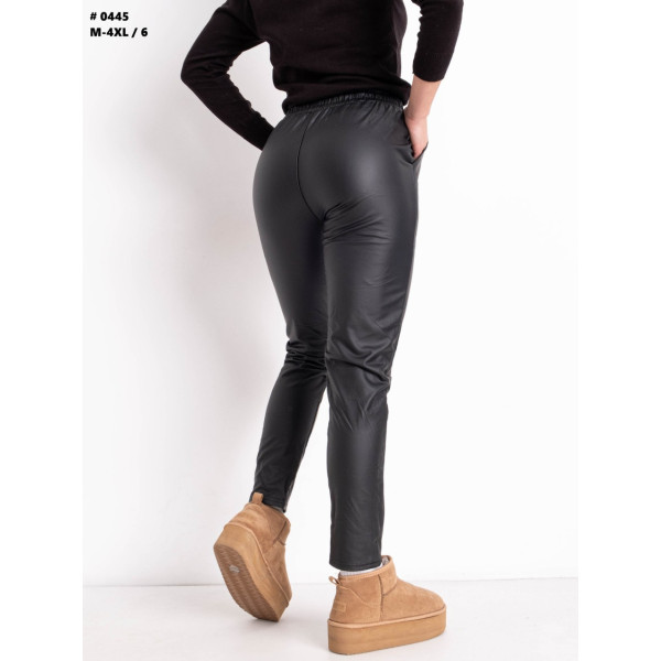 ЖІНОЧІ ДЖОГГЕРИ З ЄКОШКІРИ НА БАЙЦІ