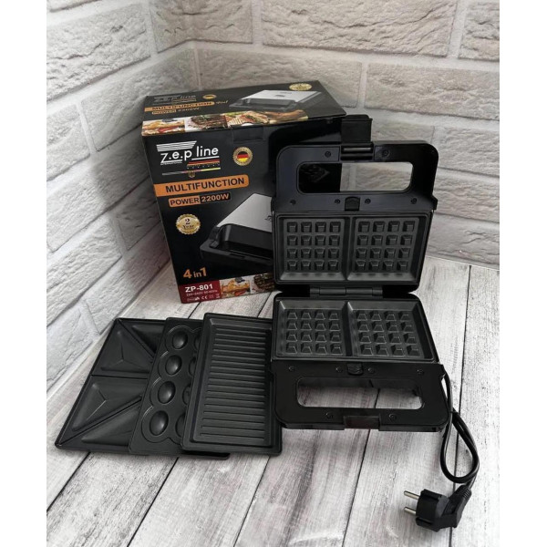 Мультимейкер зі знімними пластинами Zepline ZP-801 2200W 4в1