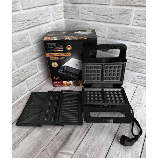 Мультимейкер зі знімними пластинами Zepline ZP-801 2200W 4в1