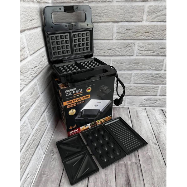 Мультимейкер зі знімними пластинами Zepline ZP-801 2200W 4в1