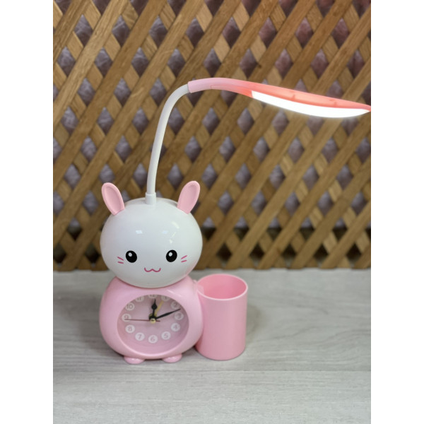 Комбінований дитячий годинник 3в1 з настільною лампою та органайзером для ручок