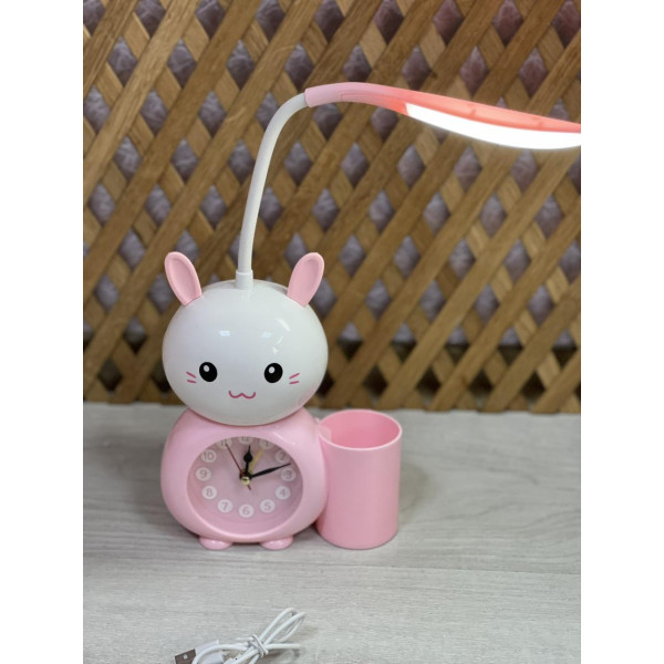 Комбінований дитячий годинник 3в1 з настільною лампою та органайзером для ручок